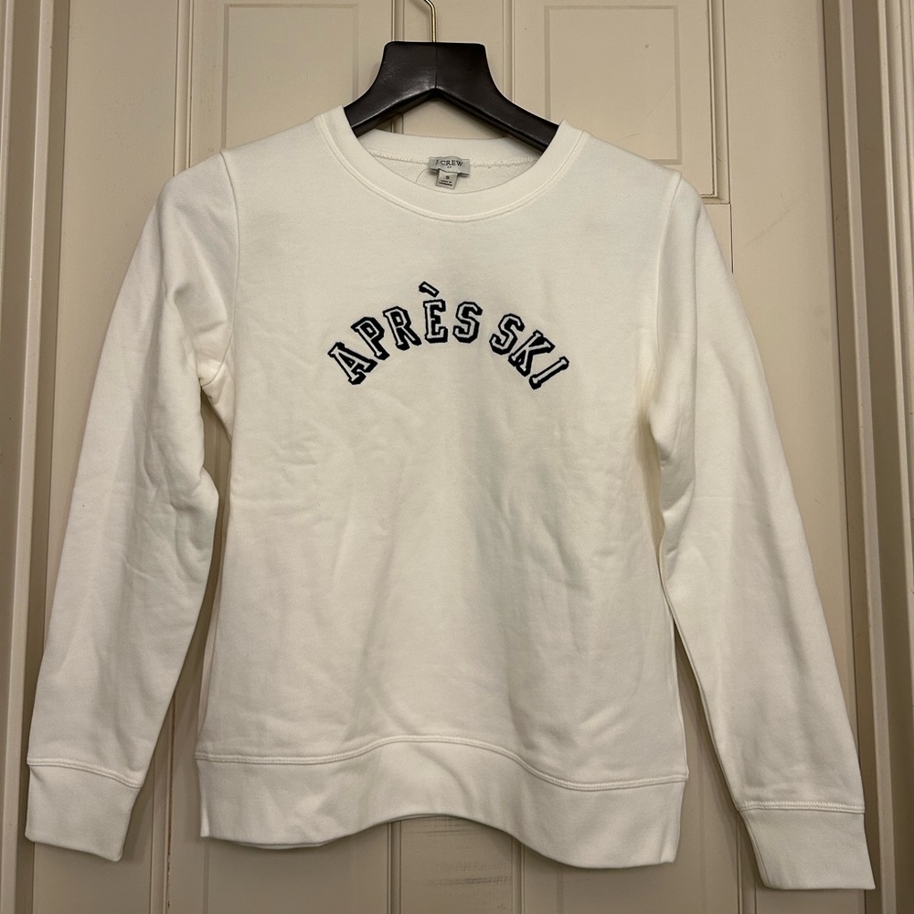 J. Crew White Apres Ski Sweater